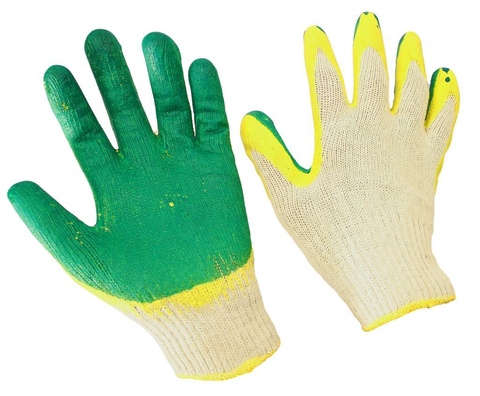 Перчатки облитые 2-с Зеленые