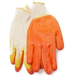 Перчатки облитые 1-с Оранжевые