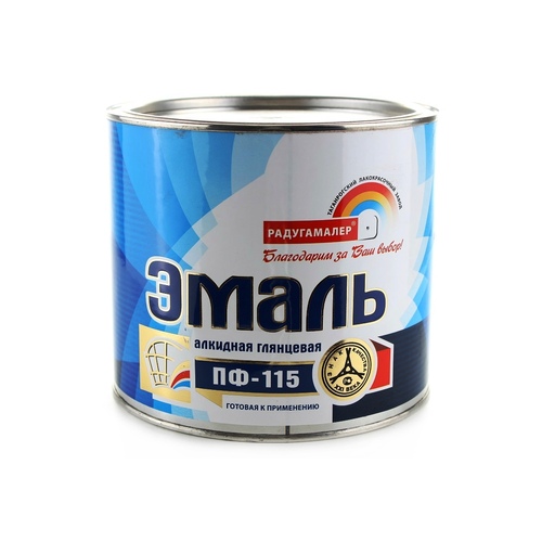 Эмаль ПФ115 Черная 0.4 кг Радуга