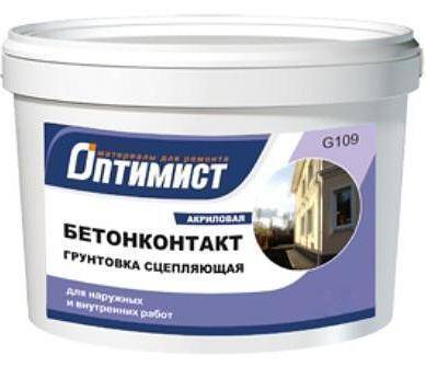 Грунт Бетоноконтакт 12кг Оптимист G109