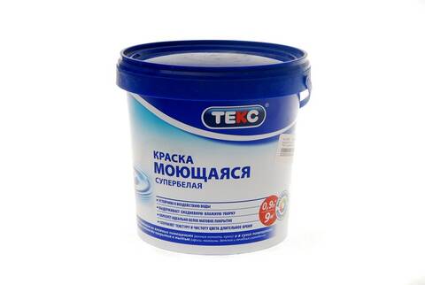 Краска ВД Текс моющаяся "Профи" 0.9л (1.1кг) БЕЛЫЙ