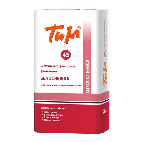Шпатлевка ТиМ №45 Финишная Фасад 20 кг