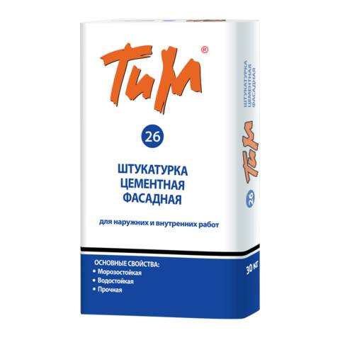 Штукатурка ТиМ №26 25 кг цементная фасадная