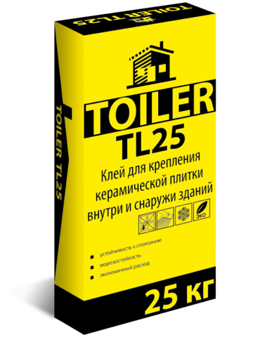 Клей для плитки TOILER TL 25 25 кг