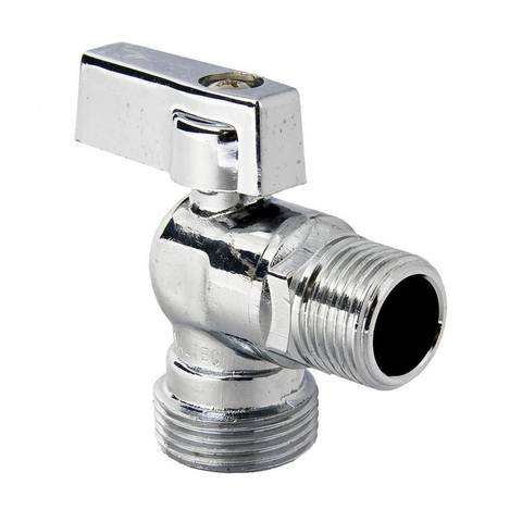 Кран шаровый рычаг угл.1/2-3/4 для стиральной машины