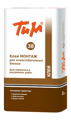 Клей для газоблока ТИМ №38 25 кг