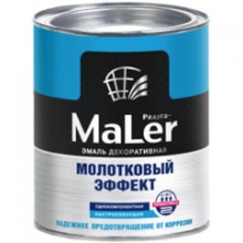 Эмаль молотковая 0.8л Черный Maler