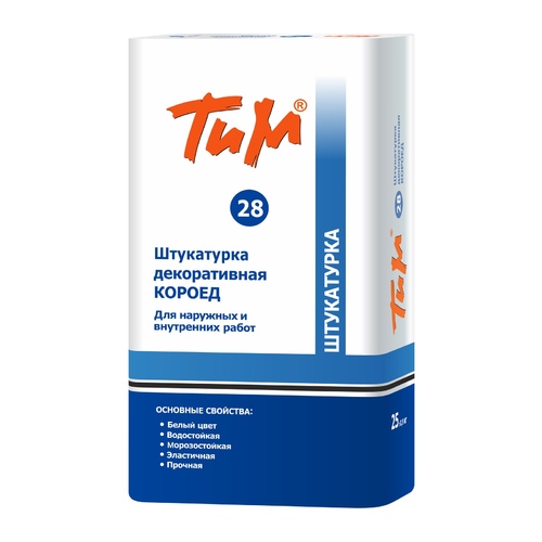 Штукатурка ТиМ №28 25 кг Короед (2,5мм)