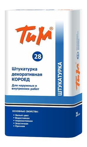 Штукатурка ТиМ №28 25 кг Короед (2,5мм)