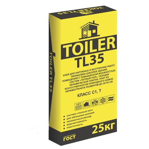 Фото «Клей для плитки TOILER TL 35 25 кг»