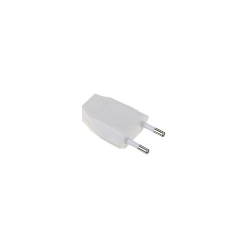 Вилка плоская белая 2,5А 250В (SBE-2.5-P06-w)(125/1250)