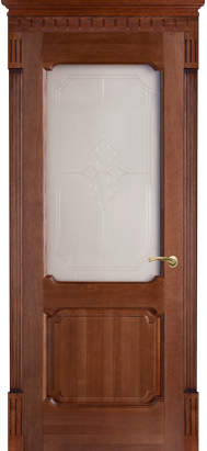 Дверь межкомнатная Царговая ЭкоШпон №22 (Орех,Беленый дуб,Венге, Капучино)