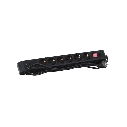 Сетевой фильтр 6р 3 мет. BURO 2USB