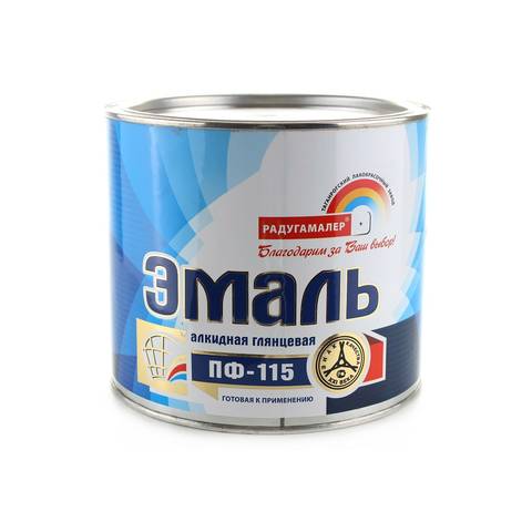 Эмаль ПФ115 Белая 0.4 кг Радуга