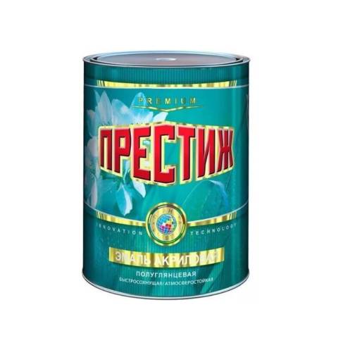 Эмаль акриловая полуглянцевая белая 0.9кг. Престиж