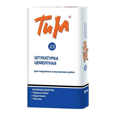 Штукатурка ТиМ №23 25 кг Цементная серая для вн. работ