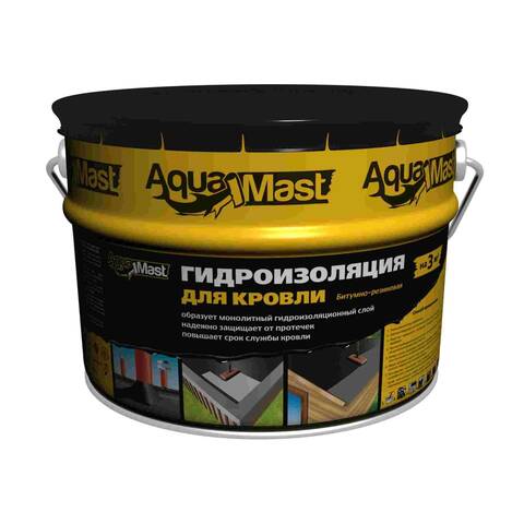 Гидроизоляция кровельная 10кг AquaMast битумно-резиновая