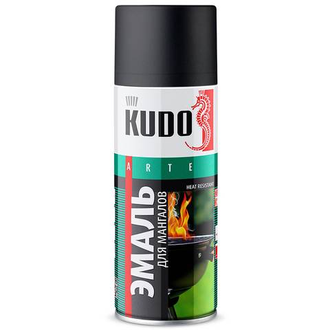 Эмаль аэрозоль KUDO 520мл для мангалов термо Черная KU-5122