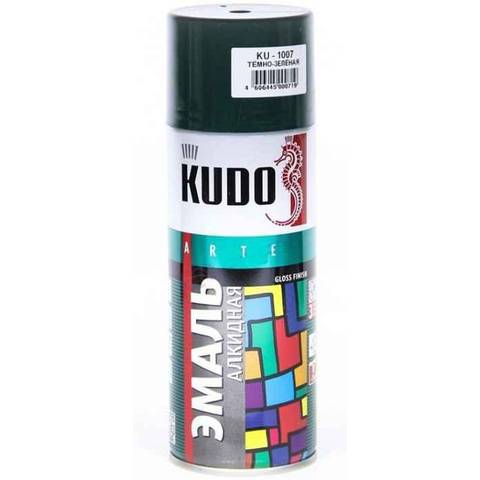 Эмаль аэрозоль KUDO 520мл Темно-зеленая KU-1007