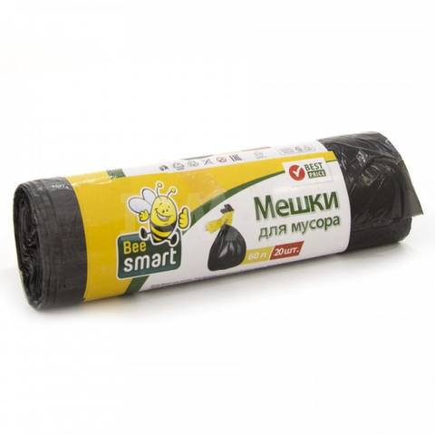 Пакет мусорный 60л 20-30шт