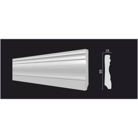Плинтус 153А 95*150*2000 с каб.каналом Decor Dizayn Плинтус 153А 95*150*2000 с каб.каналом Decor Dizayn