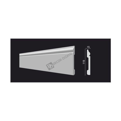 Плинтус DD004 119*15*2000 Decor Dizayn