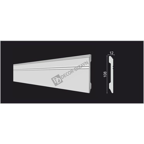 Плинтус DD105 108*12*2000 Decor Dizayn