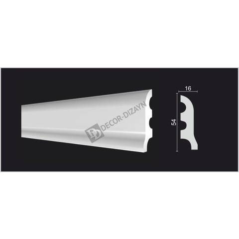 Плинтус DD18 54*16*2000 Decor Dizayn Плинтус DD18 54*16*2000 Decor Dizayn
