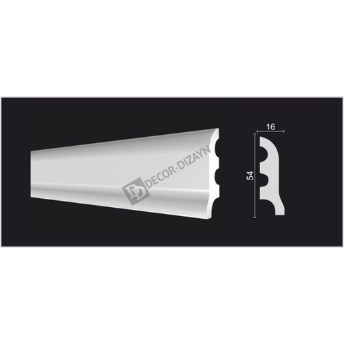 Плинтус DD18 54*16*2000 Decor Dizayn