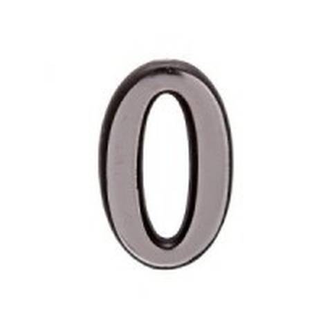 Цифра дверная Аллюр "0" Хром (пластик)