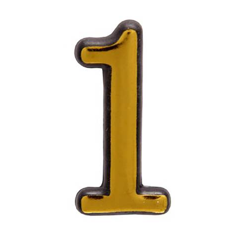 Цифра дверная Аллюр "1" Золото (пластик)