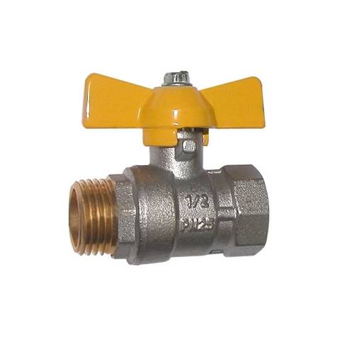 Кран шаровый бабочка Ду 20 вн/нар