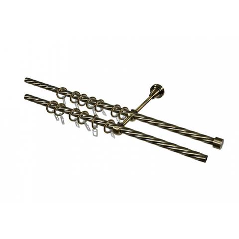 Карниз ков. 25/19мм Твист антик золото 2-х ряд. 2.4 ГП