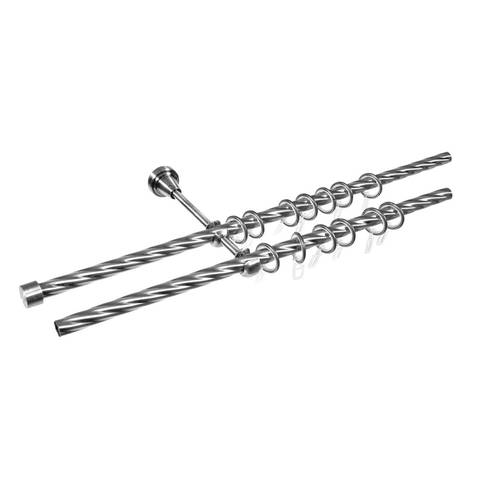 Карниз ков. 25/19мм Твист Капитель серебро-мат 2-х ряд. 3,0 ГП