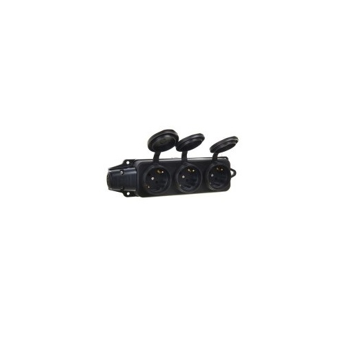 Розетка каучук 3-я 16А SBE-16-3-00-R