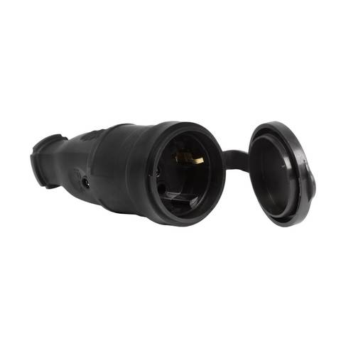 Розетка переносная каучук 1-я 16А IP44 2Р+Е (SBE-16-S07-R)