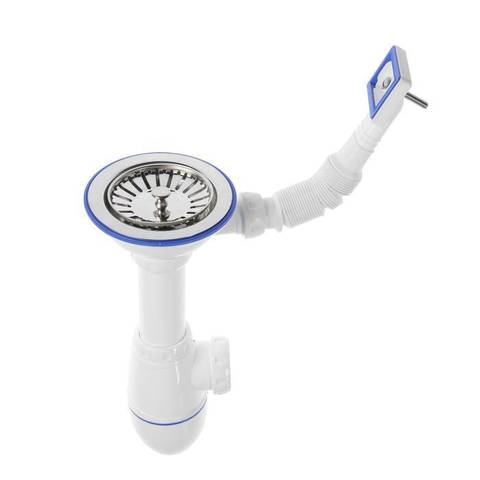 Сифон для умывальника 1 1/4x40 c мет.реш.40x40/50 S1083-35-MR Aguant