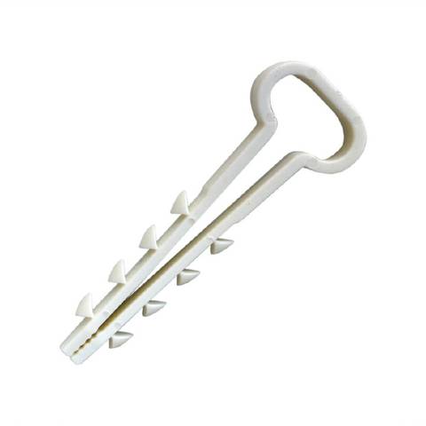 Дюбель-хомут d6-12мм для плоского каб. Белый (100 шт)