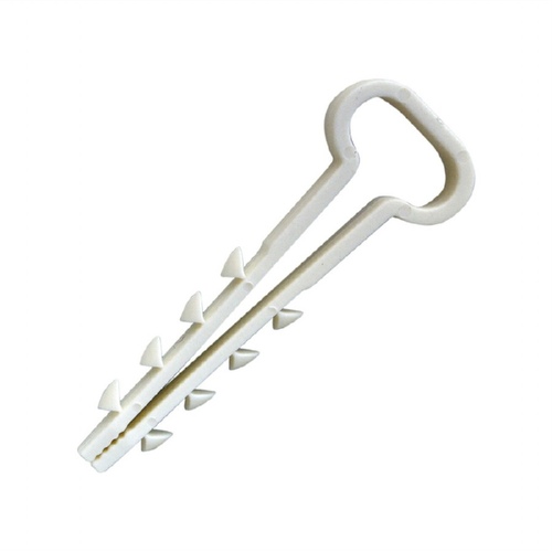 Дюбель-хомут d6-12мм для плоского каб. Белый (100 шт)