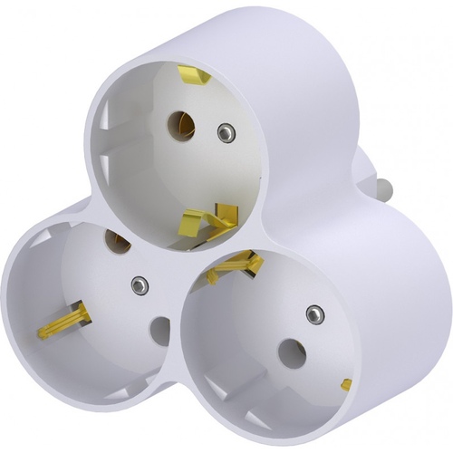 Разветвитель сетевой 3-мест. с/з ADP16-13-21 черный