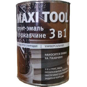 Грунт-эмаль по ржавчине Белая (0.8) MAXI TOOL