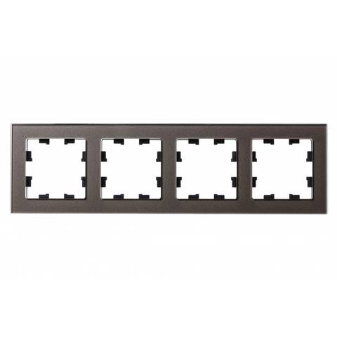 Рамка GLOSSA 4-м. антрац. 000704