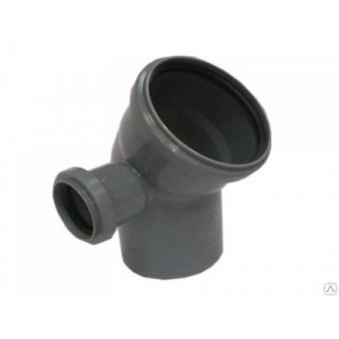 Отвод 110 с фронт.раструбом 50 под 45 левый