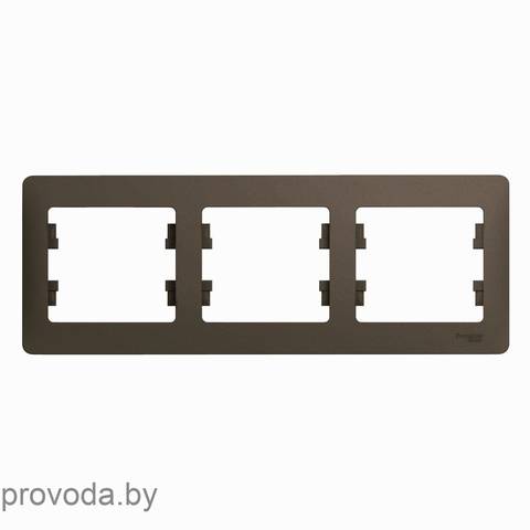 Рамка GLOSSA 3-м. шоколад 000803