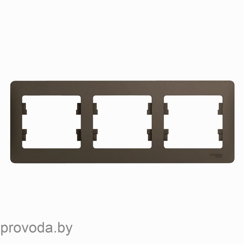 Рамка GLOSSA 3-м. шоколад 000803