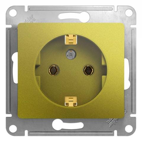 Розетка GLOSSA 1-м с/з фисташк. 001043