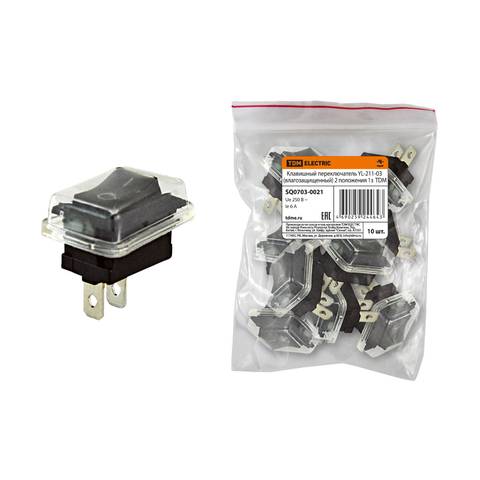 Выкл.- кнопка СУ д/эл.приб YL-211-02 10A