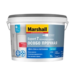Краска ВД Marshall Exsport-7 для стен и потолков мат. 9л BW
