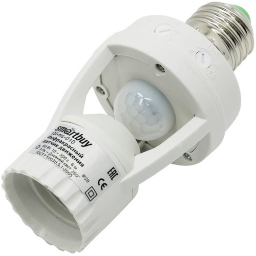 Патрон Е27 с датчиком движ. 6м. IP44
