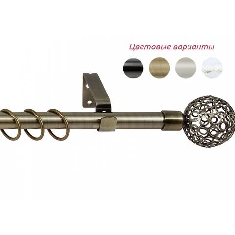 Карниз ков. раздвижной 1,6-3м 2-х ряд. Серебро мат. (Лист)